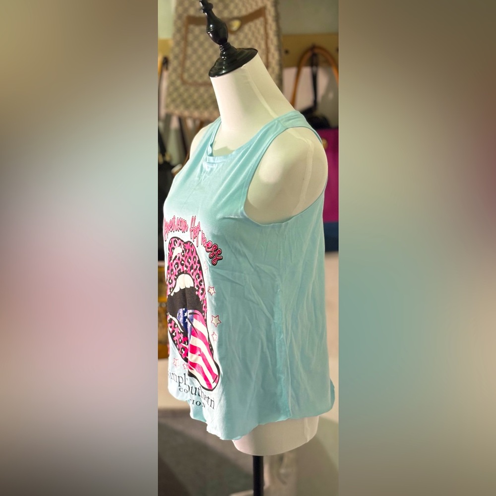 Simply Southern women’s baby blue tank top - Picture 3 of 5
